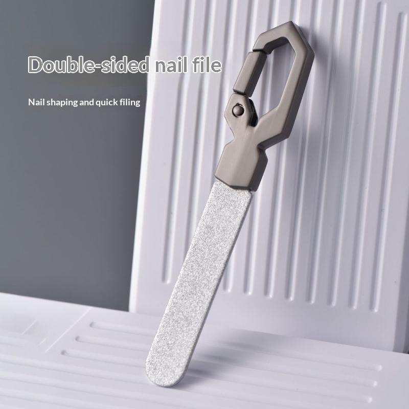 Heavy Duty Double Sided Nail File Coarse Fine Grinding Surfaces Stainless Steel Manicure Pedicure Tool For Thick Hard Nail