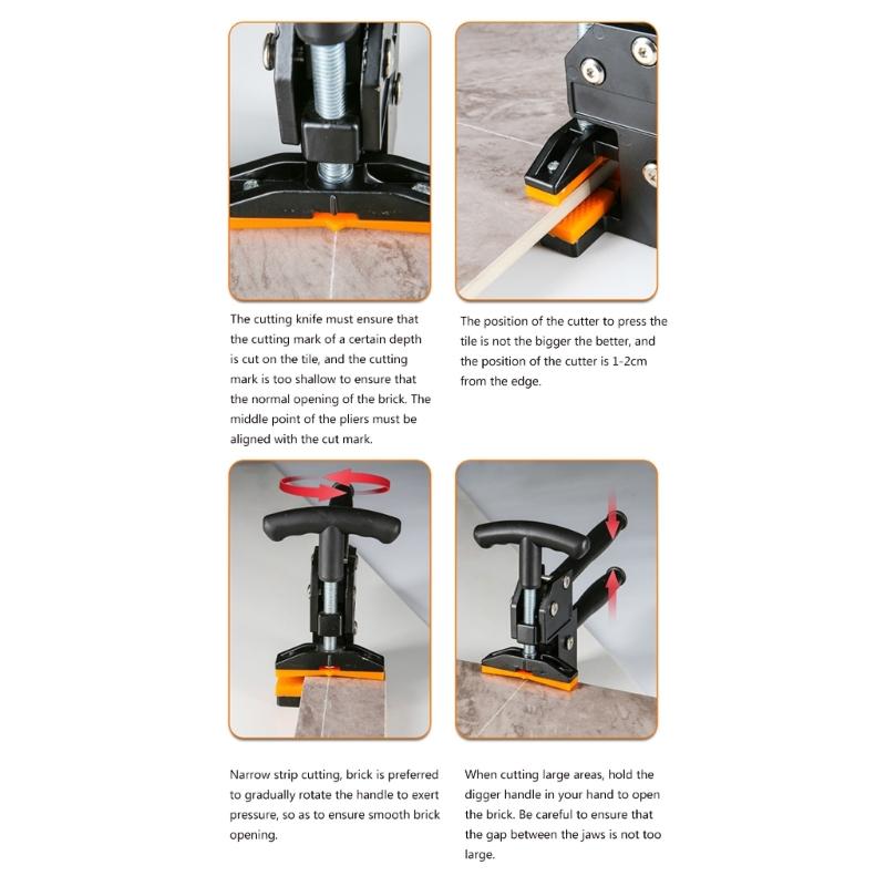 High Strength Aluminum Alloys Tile Cutting Pliers Ceramic Glass Tile Cutter for DIY Enthusiasts and Construction Workers