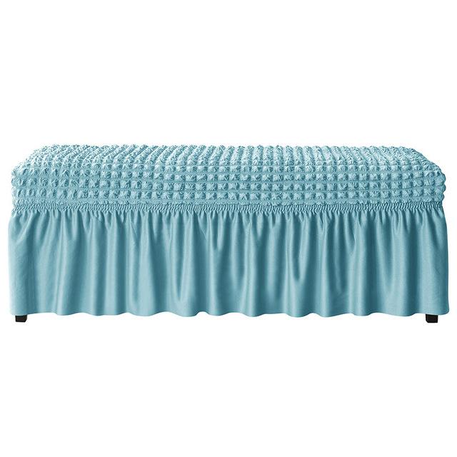 Seersucker-Bankbezug für Wohnzimmer, Esszimmer, Schlafzimmer, Klavier, Stretch-Blasenstoff, lange Sitzbezüge, waschbar, Dekor-Sitzbezug 1 Piece