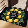 Chic Our Happy Place Lemon Doormat Vibrant Yellow Citrus Fruit Front Door Mat Summer Botanical Entryway Rug Home Floor Mats
