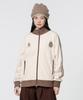 MOZMOZ Fleece Emblem Track Top Cream