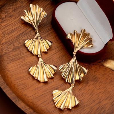 Simple Electroplating Process Long Fringed Light Luxury Temperament Earrings Design Earrings