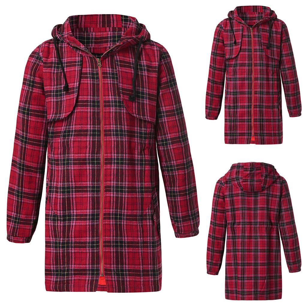 Buy BB Men's Women's Winter Coton Blend Warm Long Coats Hooded Pockets