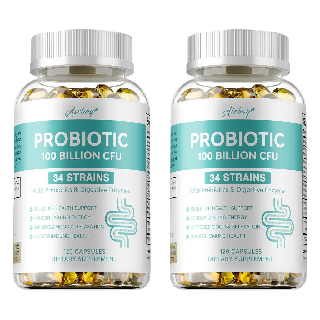 Airboy Probiotic & Digestive Enzyme Capsules - Digestive Health