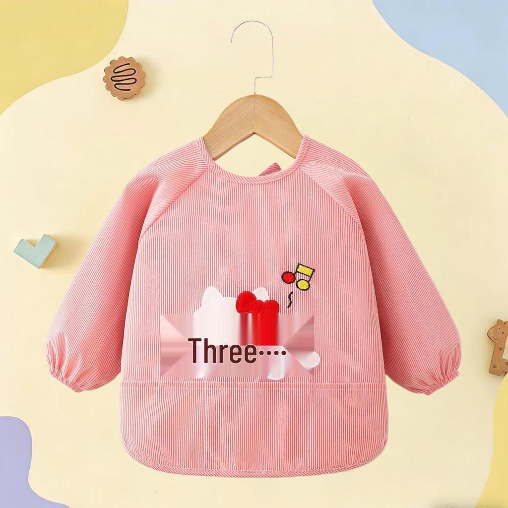 Waterproof Corduroy Baby Coveralls: Stain-Proof Unisex Autumn/Winter Eating Apron & Bib