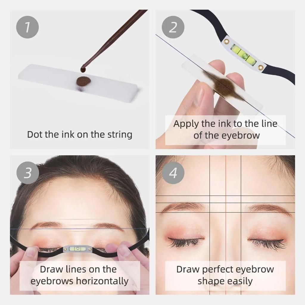 Eyebrow Positioning Semi-Permanent Line Ruler Horizontal Marking Arcuate Ruler Microblading Level Eyebrow Tattoo Brow Ruler