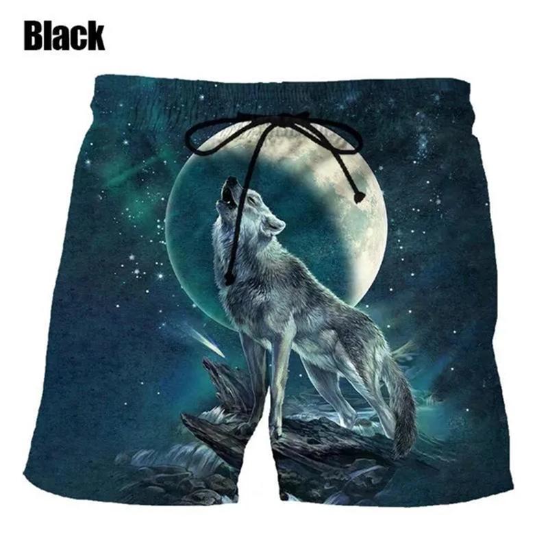 New Wolf 3D Digital Print Man Swim Shorts Casual Loose Men's Shorts Customized Design Comfortable Breathable Summer Wear Clothes