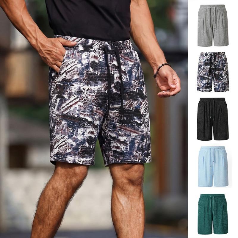 Men S Loose Solid Jacquard Trendy Outdoor Casual Sports Summer Shorts