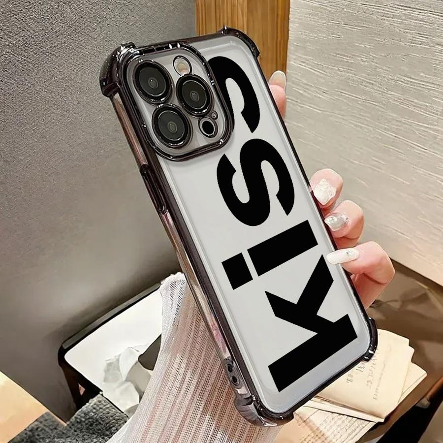 

KISS Letter Phone Cover Funda Case for Apple iPhone 17 Pro Max 15 12 Plus 14 Air 11 13 16 17 XS XR iPhone 13 Pro Max