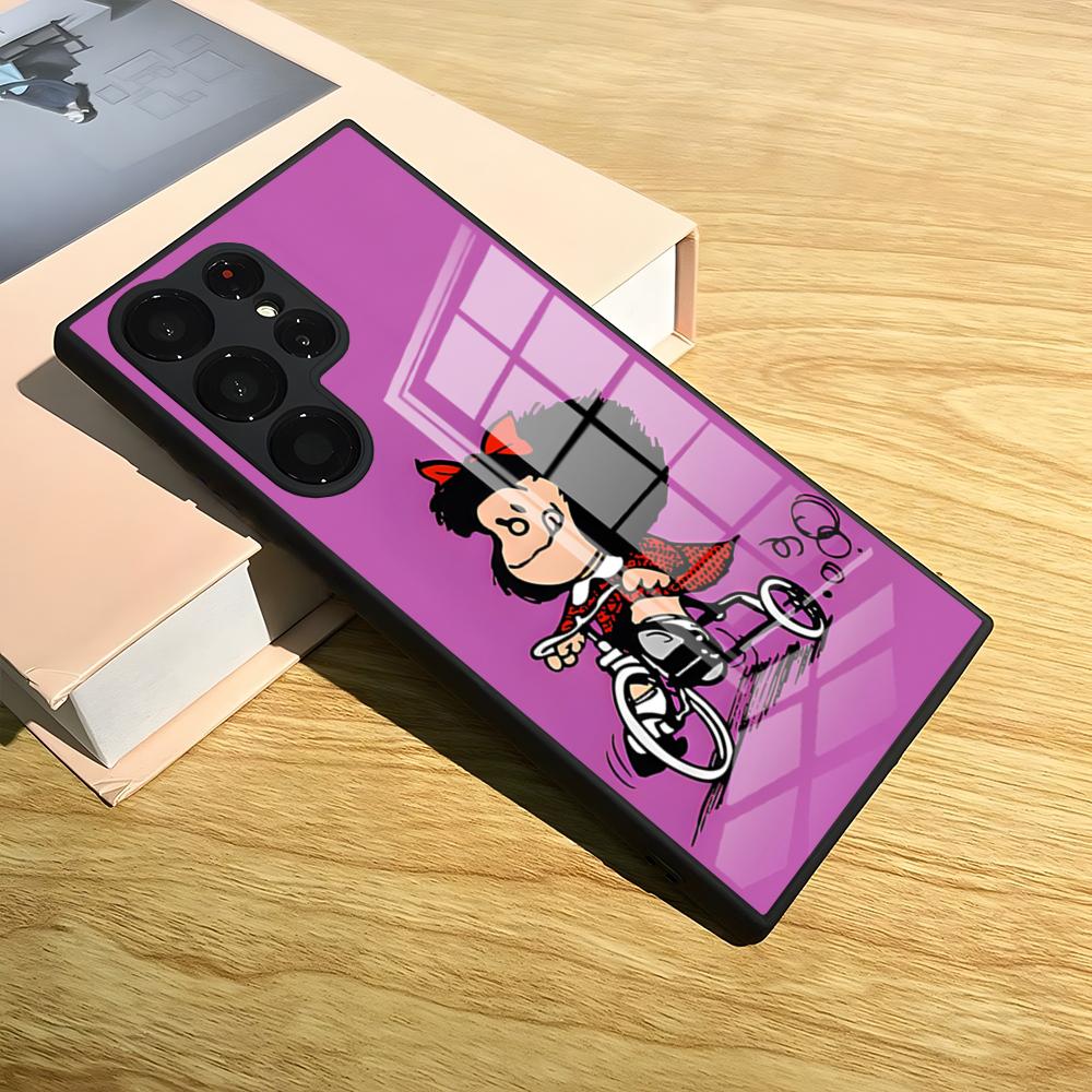 Cartoon Mafalda Cute Phone Case For Samsung S26 Ultra S24 25 Fe S22 S20 S23 21 Plus A54 A34 A53 A16 Glass Cover