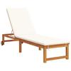 Sun Lounger 2 Pcs Brown 202 X 53 X 89 Cm Solid Acacia Wood