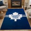 Toronto Maple Leafs Logo Rug Patterned Carpet, Non Slip Mat Suitable for Living Room and Bedroom Sofas