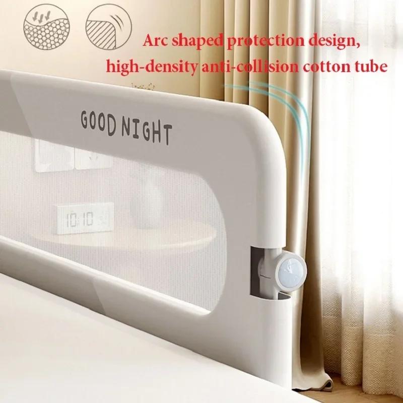 1pcFoldable Baby Bed Guardrail Bedroom Railings for Children Sleeping Protective Barrier Anti-Fall Bed Safety Rails Infant Fence
