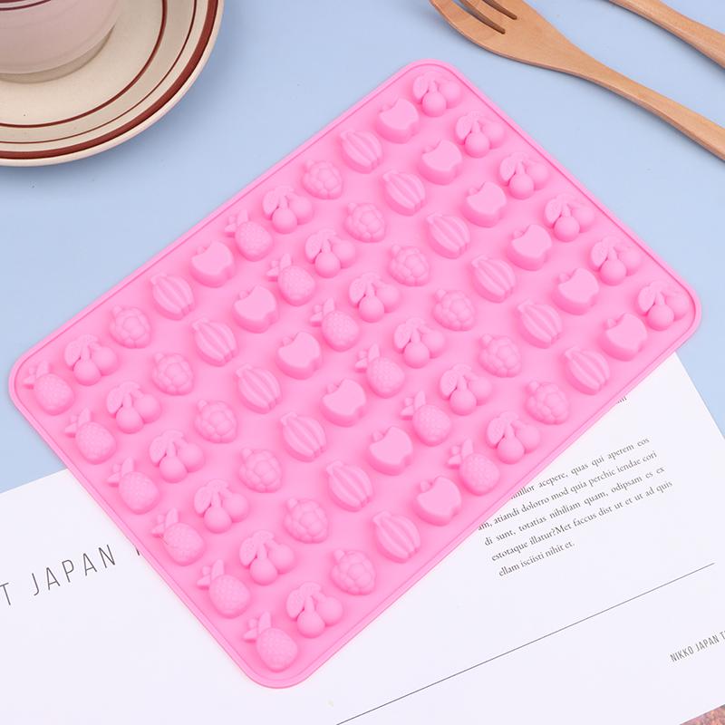 66 Holes Pineapple Candy Fudge Silicone Mold Mini Chocolate Ice Cube Tray Fruit Non-Stick Soft Jelly Mold