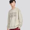 Skechers Loose Fit Crew Neck Letter Print Long Sleeve American Vintage Sweatshirt Unisex sweatshirt Light-Brown L324U059-0046