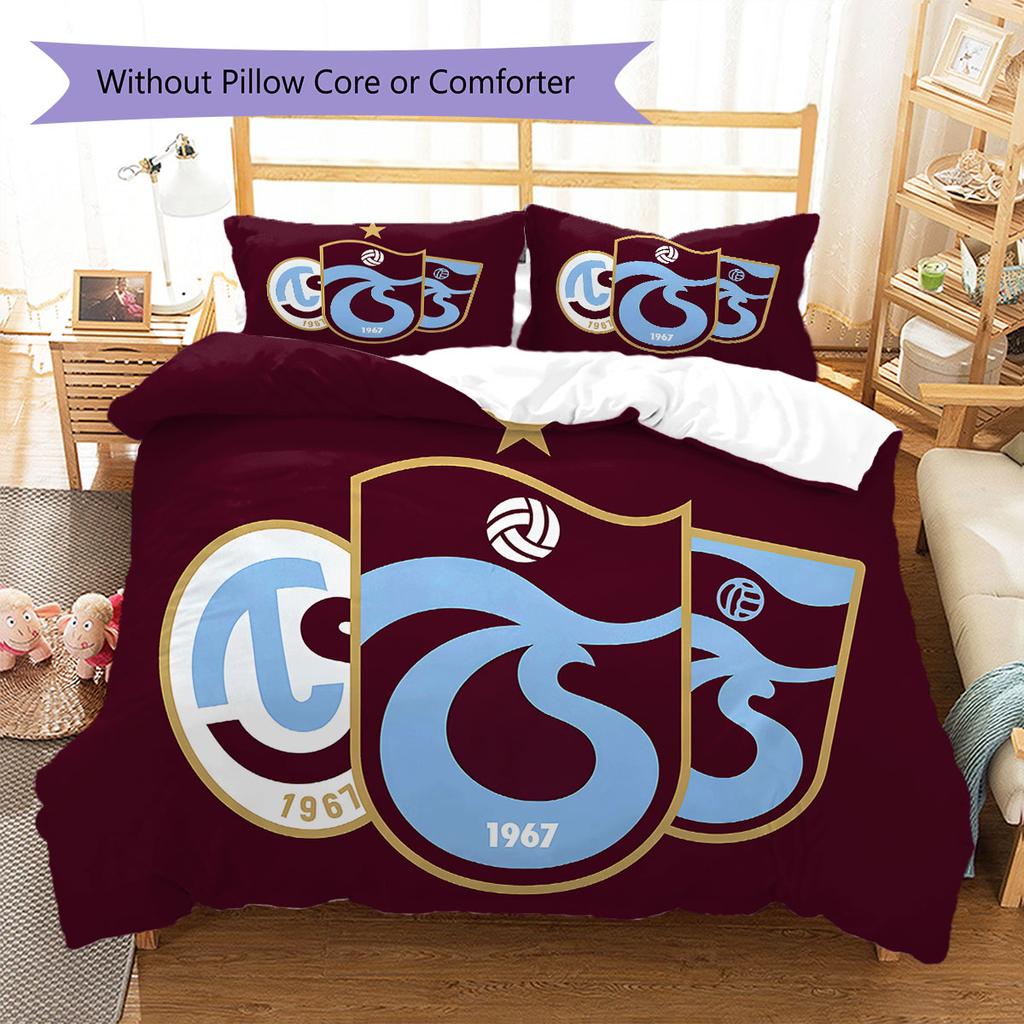 Biancheria da letto con motivo Trabzonspor, Set piumone Copripiumone Federa Regalo di compleanno per la casa(1 * copripiumino + 2 * federa, senza nucleo)