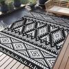 Tappeto da esterno geometrico bohémien VIKAMA Antiscivolo Resistente all'usura Tappetino per balcone terrazzo Tappeto da campeggio picnic camper Decorazione per la casa