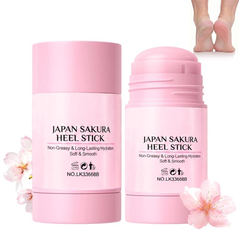 Japan Sakura Fuß- und Fersenstift, Fersenbalsam für trockene, rissige Füße, Spendet Feuchtigkeit und macht Füße, Hände, Fersen, Ellbogen, Knie und mehr tief geschmeidig