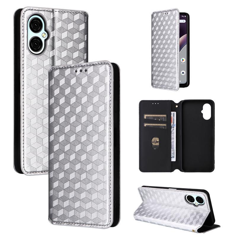 Compatible with BLU G53/G64: Leather Phone Case with Card Slot, Bracket, Magnetic Closure, Multi-Functional Protective Cover.