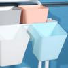Cesto Sospeso Facile da Appendere Grande Capacità Resistente all'Umidità Design con Gancio Cesto Portaoggetti Salvaspazio Plastica Bocca Larga Pattumiera