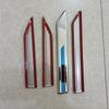 Universal 4x Car Side Body Fender Trims Decoration Stainless Steel Chrome & Blue