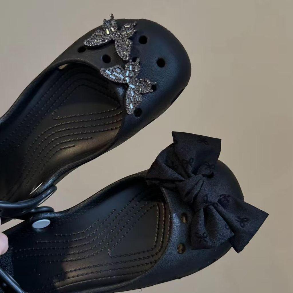Bowknot High-End Ballet Shoe Flower Buckle - Detachable Mary Jane Accessory