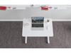 Pneumatic Height Adjustable Sit-Stand Mobile Desk, White
