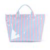 Polyester Travel Handbag Large Capacity Foldable Hand Luggage Shoulder Bag Striped Design Clothes Organizer Cabin Under The Seat