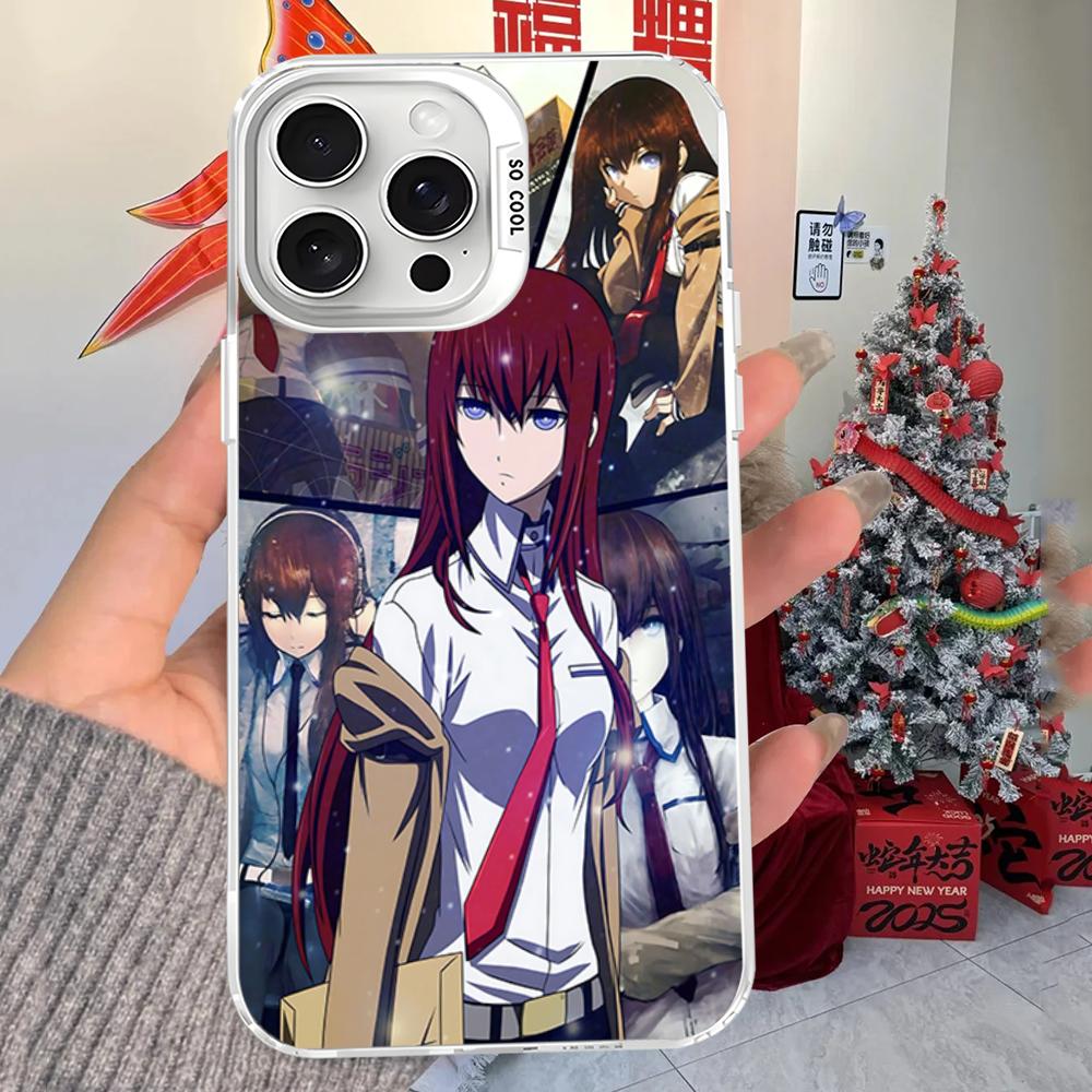 Anime Movie Steins Gate Phone Case For IPhone 16 15 14 13 12 11 Pro Max X XR XSMAX 8 7 Plus Matte Shockproof Back Cover