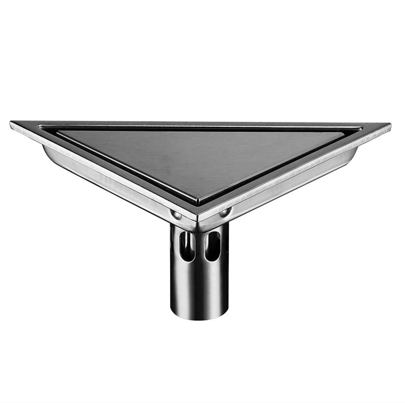 

Матовый золотой сливной сифон с треугольной крышкой для очистки пола, нержавеющий дезодорирующий тип, аксессуары из нержавеющей стали