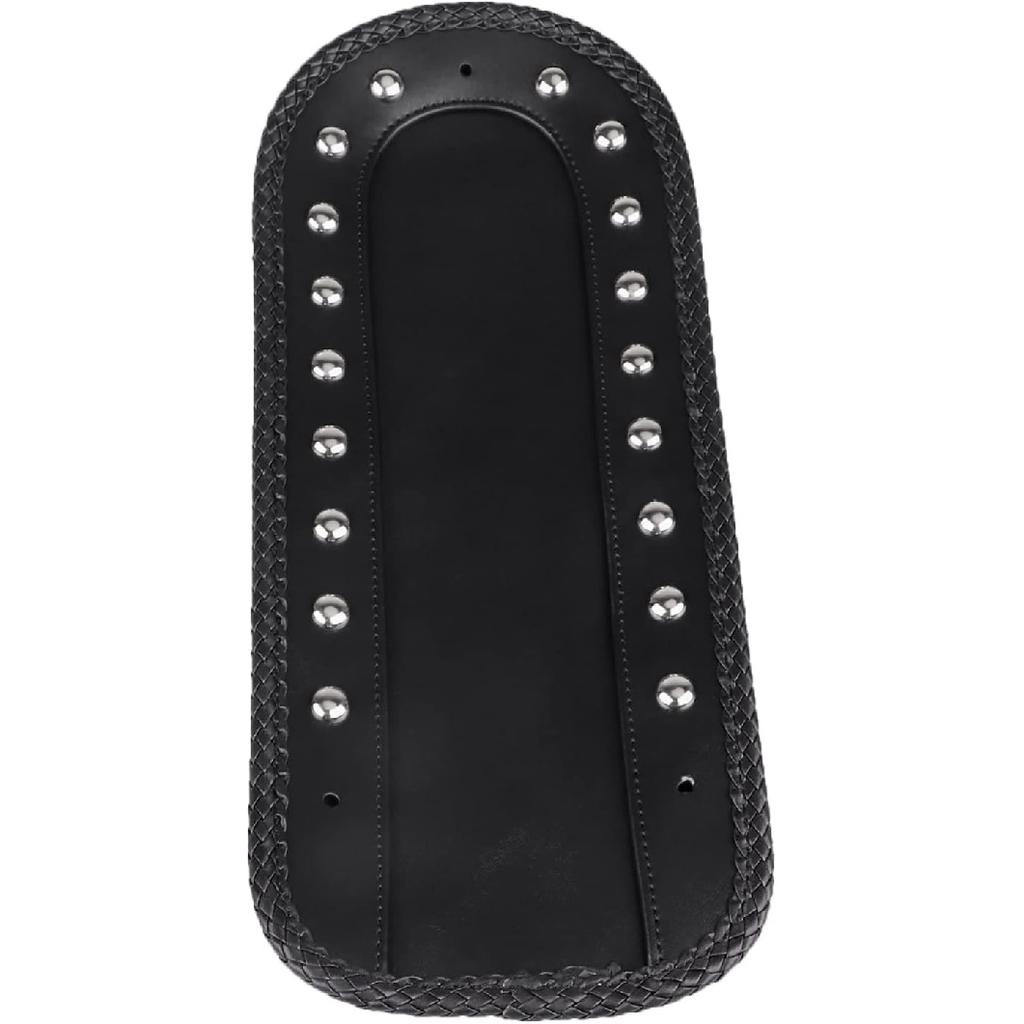 Motorcycle Rivet Leather Rear Fender Bib Solo Seat for Harley Softail Springer Heritage Classic EFI FLSTCI 2006-2017, Black