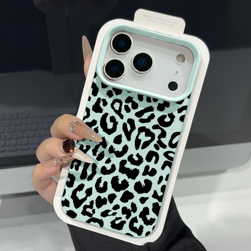 Leopard Patterned Phone Case For iPhone 17e 17 Pro Max 16 15 14 13 Pro Max 16e 11 Shockproof Soft TPU Leather Texture Back Cover