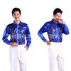 Men's Sequin Performance Stage Wear Dance Shirt