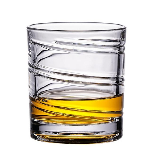 280ml Rotating Whiskey Glass Old Fashioned Glass for Drinking Bourbon,Scotch,Cocktails or Tea,Whisky 280ml