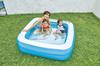 JILONG Square 2-Ring Pool 150 x 150 x 45 cm (inflated size) with large air valvedrain plug JL-688444 BL Medium