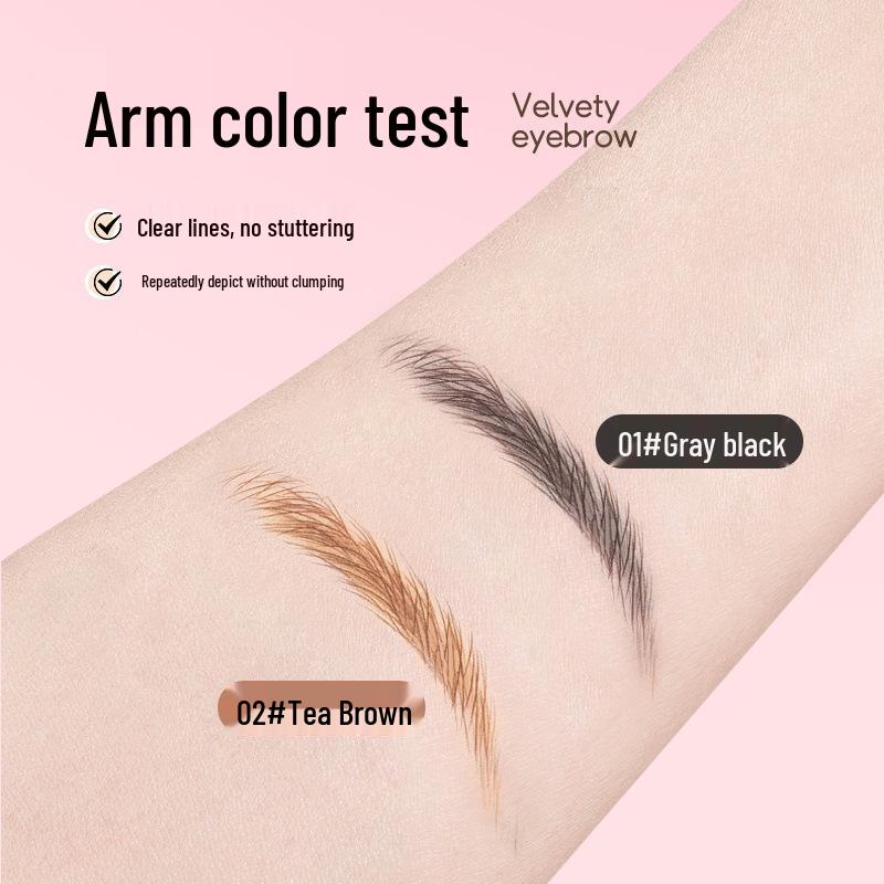 Kakashow Long-Lasting Double-Ended Eyebrow Pencil with Brush - Natural Color, Waterproof Beauty.