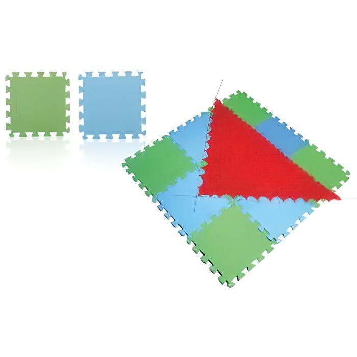 Jeu de tapis de blocage - KNITPRO - 9 tapis - 30cm x 30cm - Multicolore - Sac de rangement inclus