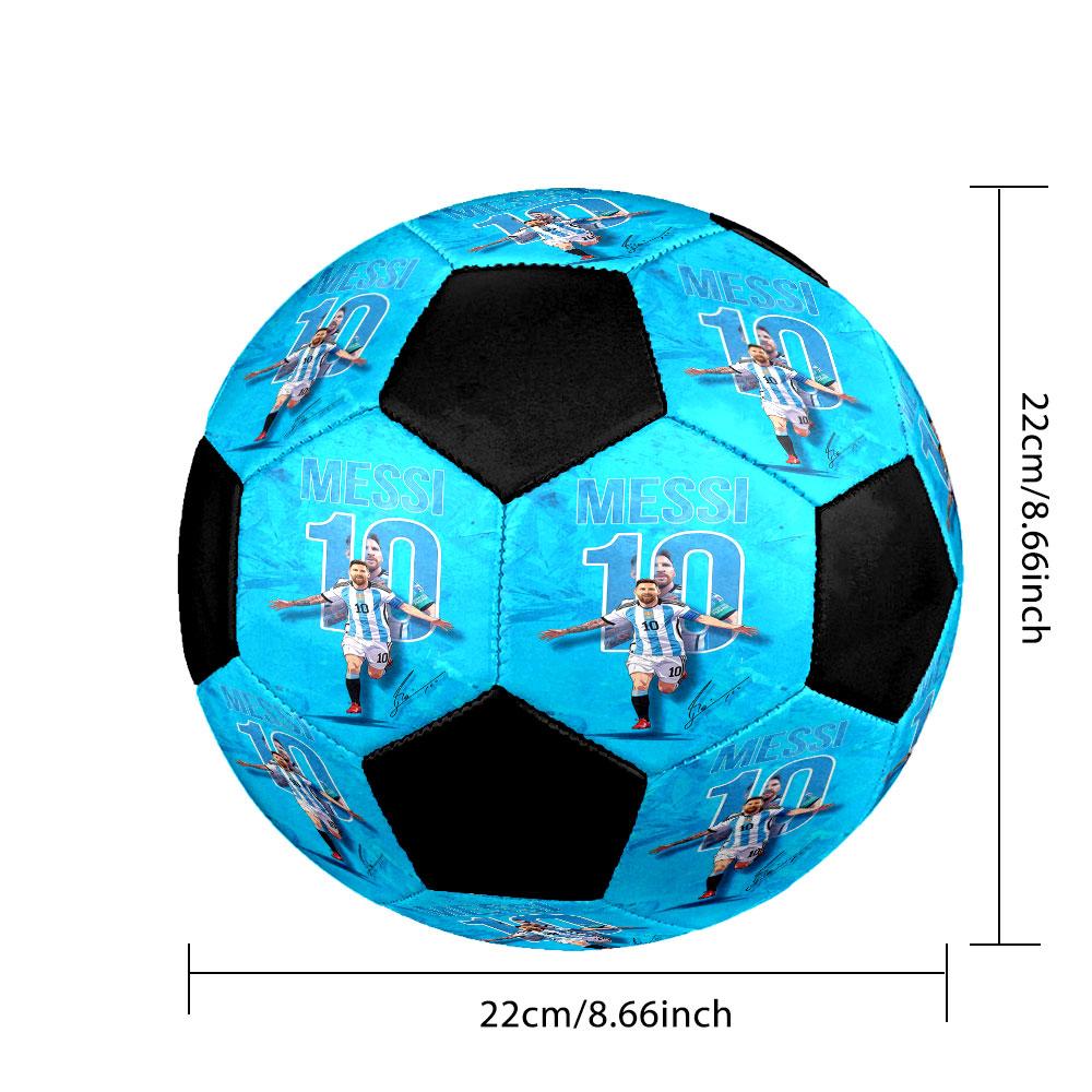 1 ud. Balón de Fútbol Messi Talla 5 Balón de Fútbol Sala Colorido de Moda Juego de Patio Trasero - Ideal Para Regalo de Aficionados al Deporte HE46