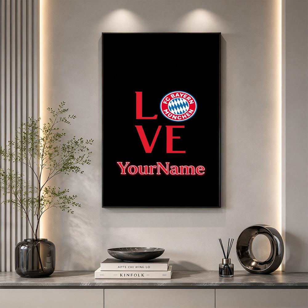 Bayern Munich Customize Your Name Diamond Painting Round Diamond Diy Frameless Holiday Artwork Suitable For Home Office Wall Decoration