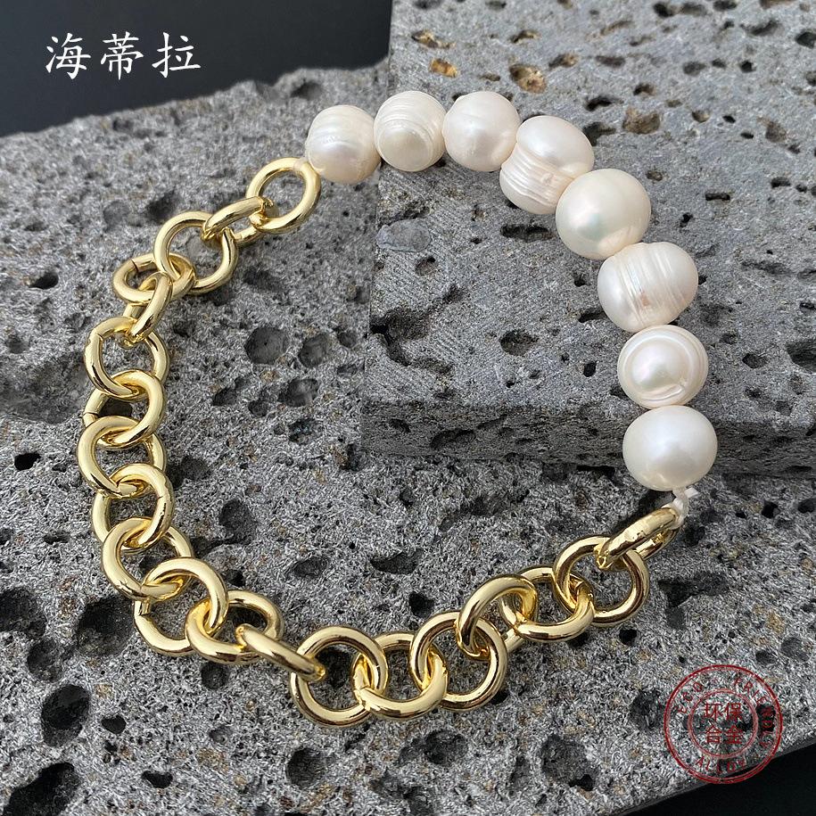 Konformes Perlenlegierungsarmband, Böhmisches Nischendesign Barock Damenarmband