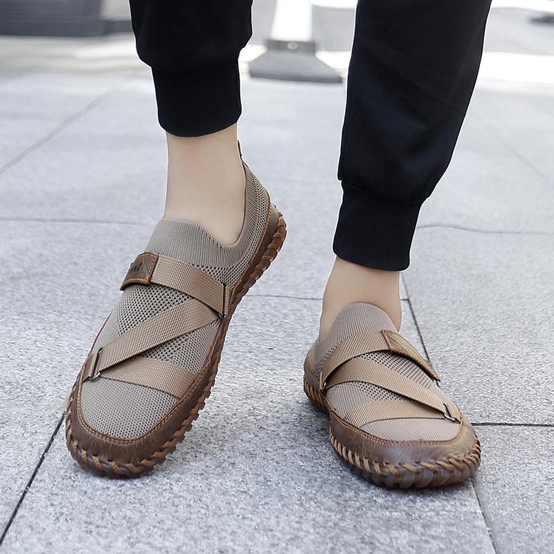 Fashion 2025 Men's Breathable Mesh Loafers Casual Slip-On Shoes Lightweight Walking Shoes Comfortable Male Flats Summer Loafers for Men