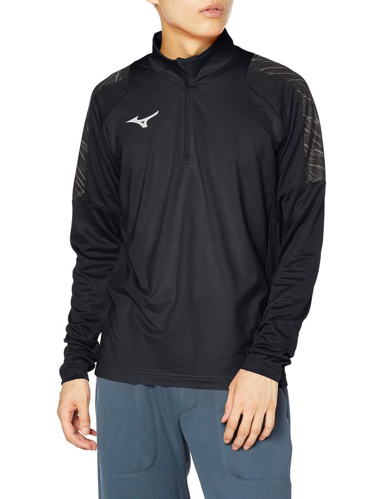 Mizuno Soccer Stretch Fleece Shirt P2MC0515 Size Small Black, (Japan)
