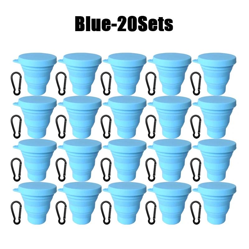180 ml Klappbecher, Mini-Einziehbecher, Silikon, tragbare Teetasse, Outdoor-Reise-Kaffee-Teleskop-Trinkbecher mit Deckel
