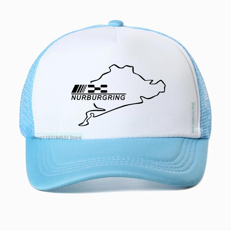Stile Auto Corsa Strada Corsa Nurburgring cappello per Unisex Cappellino da Baseball da Corsa cool Rete Traspirante Cappellini Trucker Casquette Gorras
