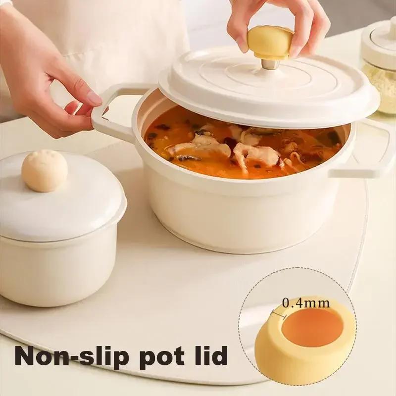 Anti Scalding Pot Lid Handle Cap Universal Spatula Rest Silicone Large/Medium/Small Cookware Accessories Kitchen Gadget Supplies