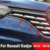 For Renault Kadjar 2016 2017 2018 ABS Chrome Car Front Center Grille Grills Cover Trim Racing Grill Molding Strip Accessories