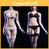 Exquisite 1/6 Lace Lingerie Bra And Garter Stockings Set For Phicen Female Figures