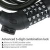 Bike Lock 5 Digit Code Combination Bicycle Security Lock Steel Cable Spiral Bike Cycling Bicycle Lock 120cm Chain Padlock 12mm
