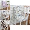Elegant Elastic Chair Covers For Restaurants And Hotels White Black Floral Print