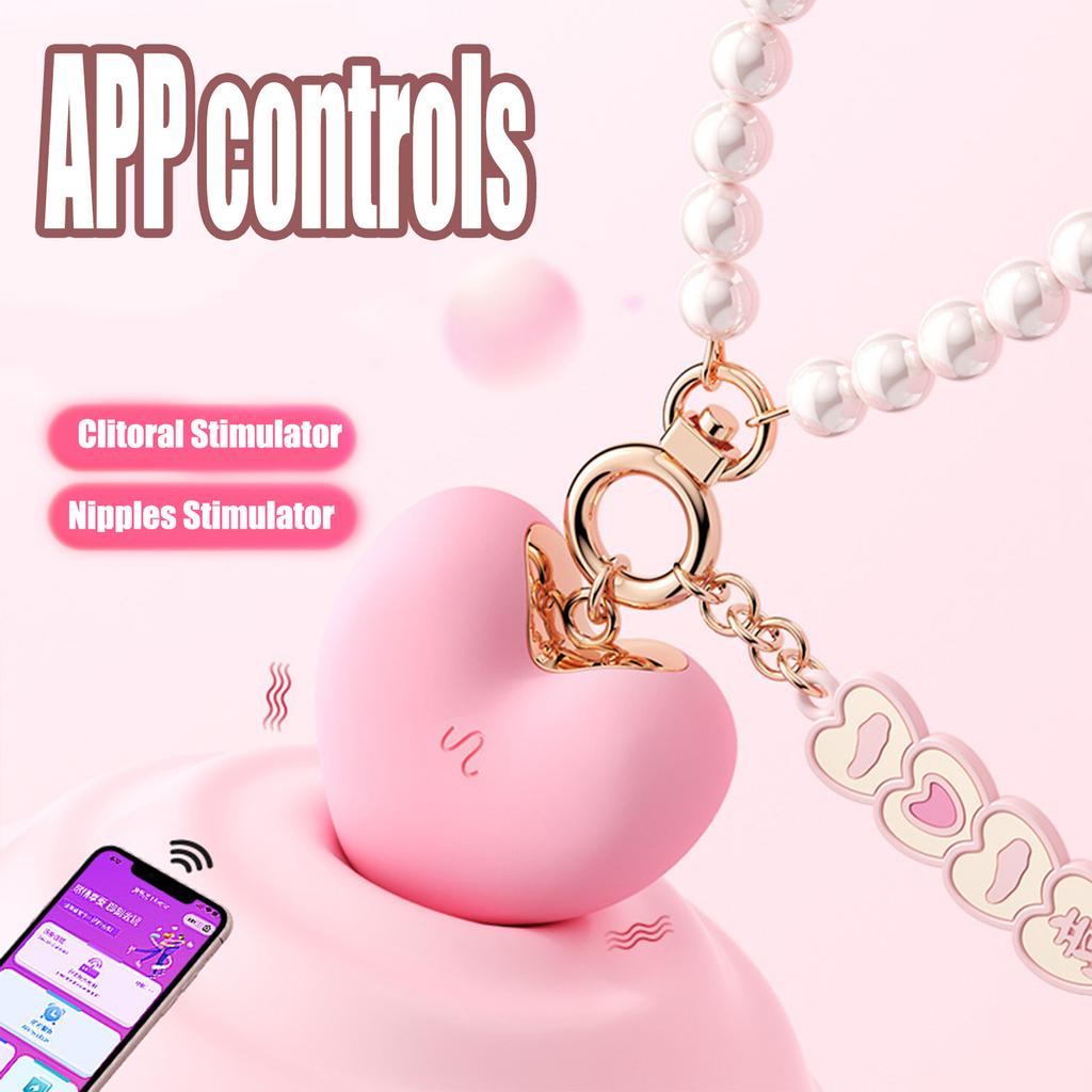 Compact Female Vibrator with App Control Has 9 Vibration Modes Mini Clitoral Stimulator G-spot Vaginal Stimulator Couple Decorative Vibrator Pendant
